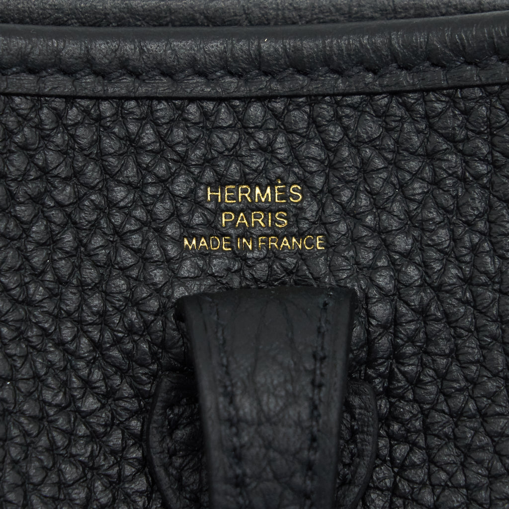 HERMES Mini Evelyne Black GHW