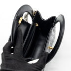 CHANEL MINI KELLY SHOPPING TOTE BAG CALFSKIN BLACK GHW (MICROCHIP)
