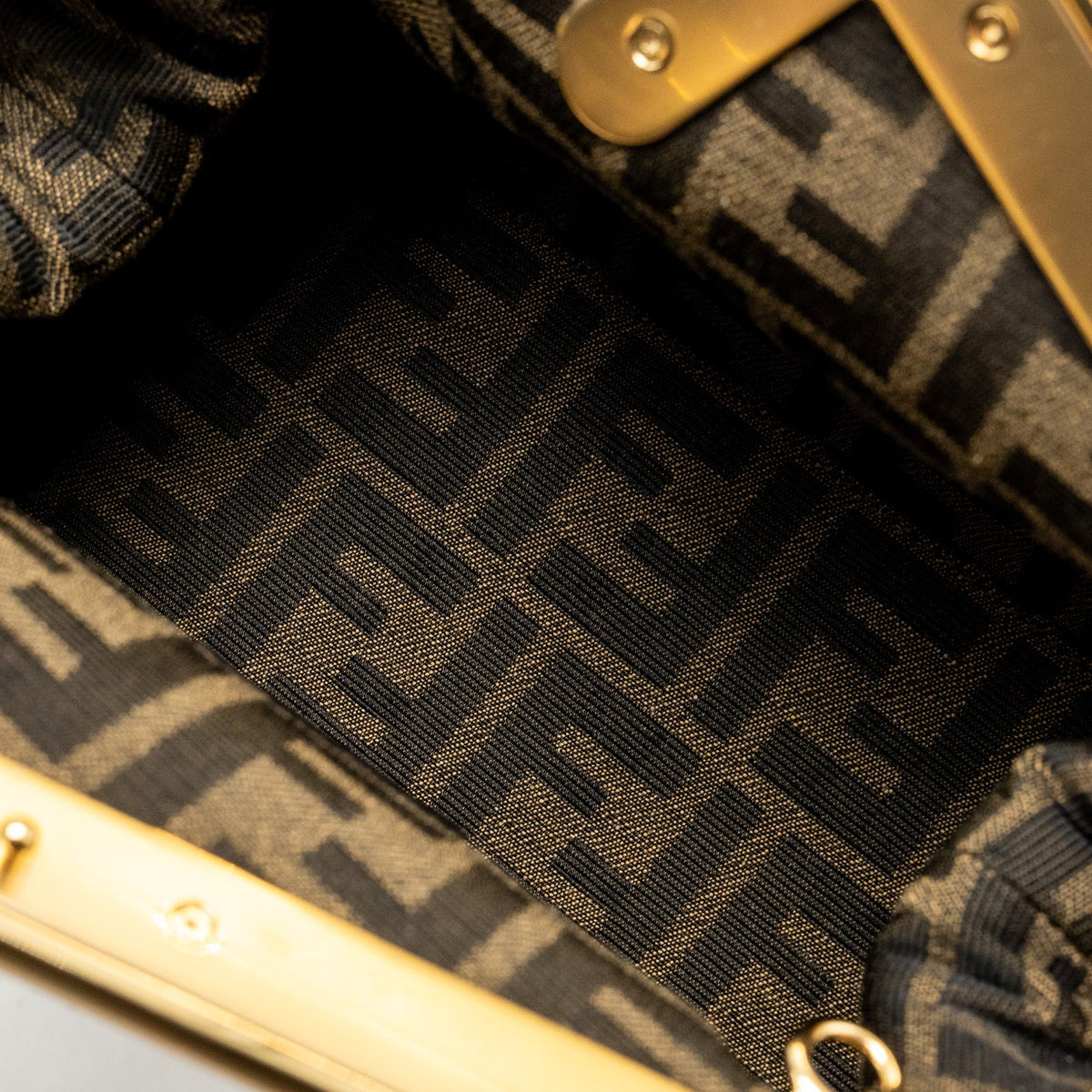 Fendi First Small Python Dark Grey GHW