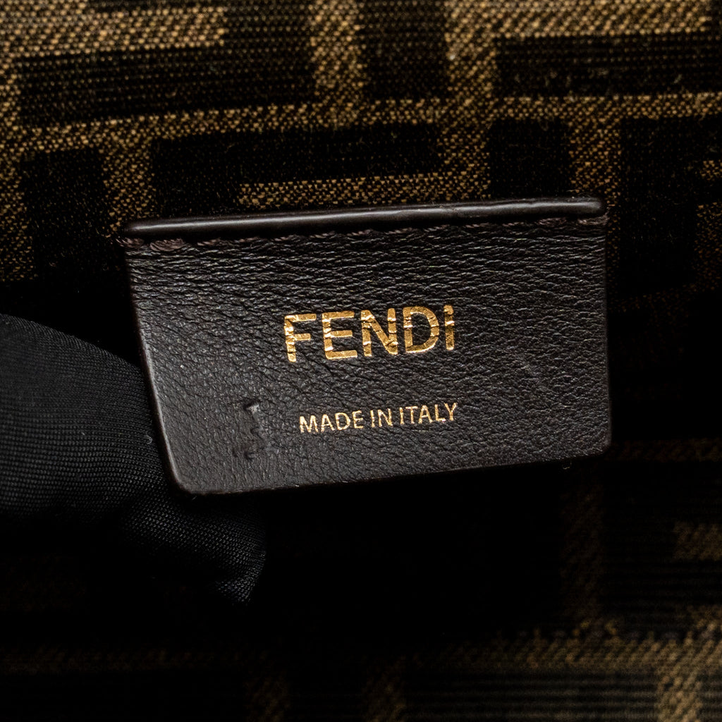 Fendi First Small Python Dark Grey GHW