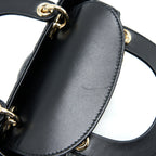 DIOR LADY DIOR MINI LAMBSKIN BLACK LGHW