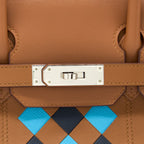 HERMES BIRKIN 30 TRESSAGE SWIFT/EPSOM GOLD/BLEU INDIGO/BLEU NORD SHW