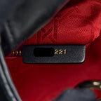 DIOR LADY DIOR MINI LAMBSKIN BLACK LGHW
