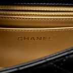 CHANEL PEARL CRUSH MINI SQUARE LAMBSKIN BLACK GHW