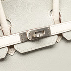 Hermes Birkin 25 Special Order Chèvre Mysore Gris Perle/Craie Brushed SHW
