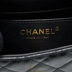 CHANEL 22K RETRO CLASSIC NEW SQUARE MINI FLAP BAG GOATSKIN BLACK GHW (MICROCHIP)