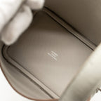 Hermes Micro Picotin 14 lock bag ostrich Gris Perle SHW