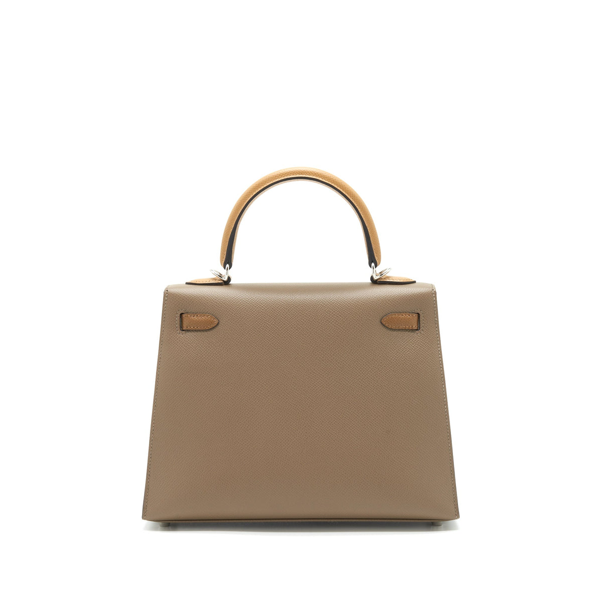 Hermes Kelly 25 Sellier Veau Epsom Etoupe/Alezan/Biscuit SHW