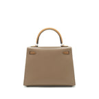 HERMES KELLY 25 SELLIER VEAU EPSOM ETOUPE/ALEZAN/BISCUIT SHW