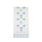 Louis. Vuitton Cashmere Shawl in Light Blue and Grey