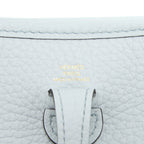 HERMES MINI EVELYN CLEMENCE BLUE PALE/NATA GHW