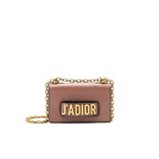 DIOR J'A DIOR MINI WALLET ON CHAIN PINK BEIGE GHW