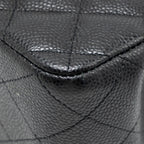 CHANEL JUMBO CLASSIC DOUBLE FLAP BAG CAVIAR BLACK GHW