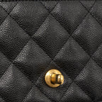 CHANEL 23P MINI COCO LOVE FLAP BAG CAVIAR BLACK BRUSHED GHW(MICROCHIP)