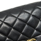 CHANEL VINTAGE MEDIUM DIANA FLAP BAG LAMBSKIN BLACK GHW