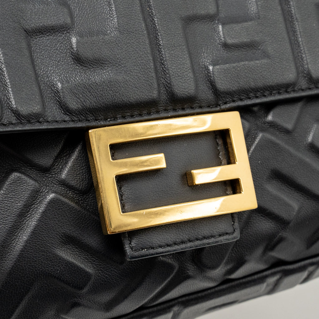 Fendi Baguette Bag Lambskin Black GHW