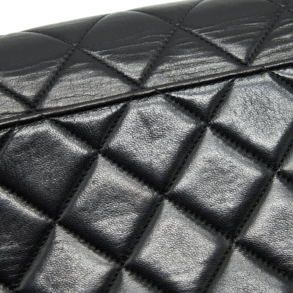 CHANEL VINTAGE MEDIUM DIANA FLAP BAG LAMBSKIN BLACK GHW