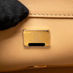 CHANEL PEARL CRUSH MINI RECTANGULAR FLAP BAG LAMBSKIN BEIGE GHW (MICROCHIP)