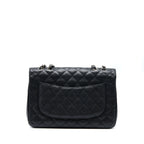 CHANEL JUMBO SINGLE FLAP BAG CAVIAR BLACK SHW