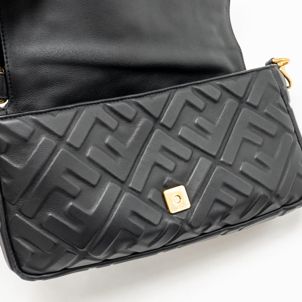 Fendi Baguette Bag Lambskin Black GHW