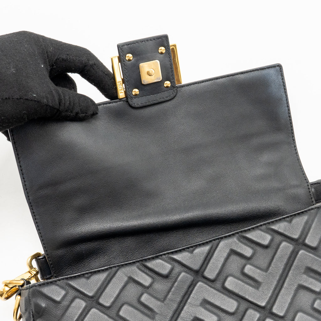 Fendi Baguette Bag Lambskin Black GHW