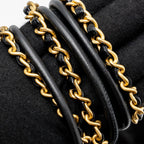 CHANEL MINI 22 BAG SHINY CALFSKIN BLACK GHW(MICROCHIP)