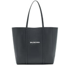 BALENCIAGA LEATHER SHOPPING TOTE BAG BLACK