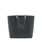 BALENCIAGA LEATHER SHOPPING TOTE BAG BLACK