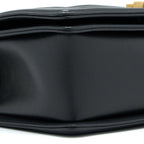 CHANEL MEDIUM BOY BAG LAMBSKIN BLACK BRUSHED GHW (MICROCHIP)