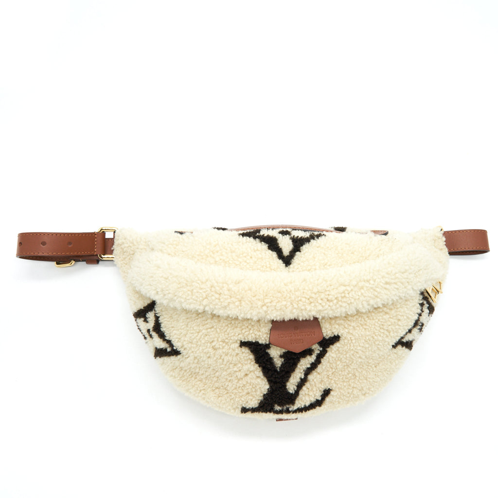 LOUIS VUITTON BUMBAG MONOGRAM TEDDY FLEECE BEIGE/BROWN