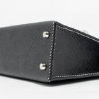 HERMES MINI KELLY II SPECIAL ORDER EPSOM BLACK/LIME SHW