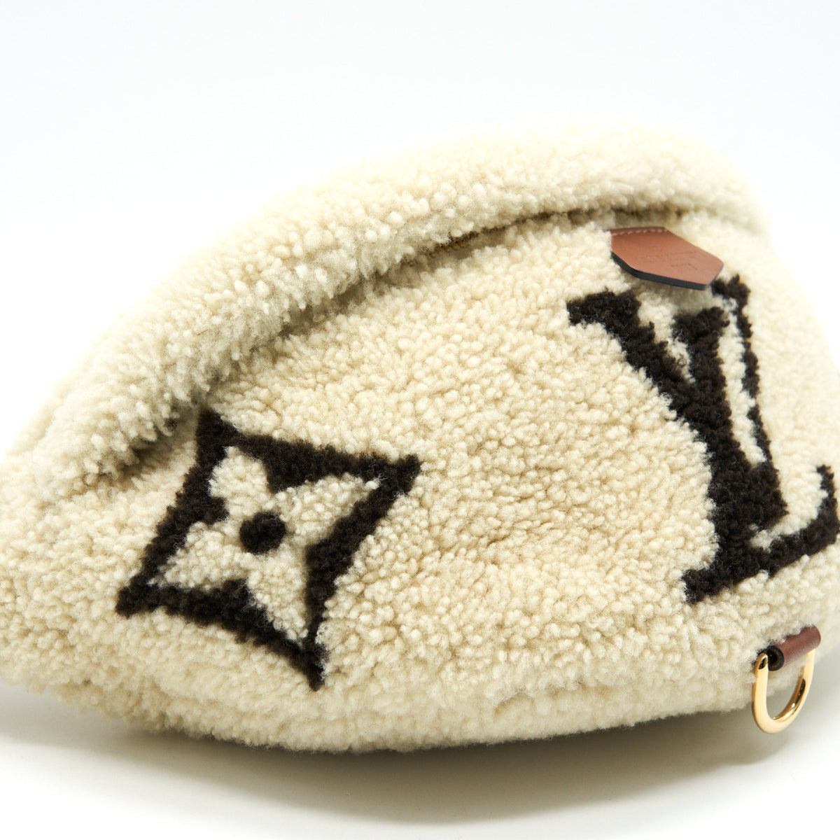 LOUIS VUITTON BUMBAG MONOGRAM TEDDY FLEECE BEIGE/BROWN