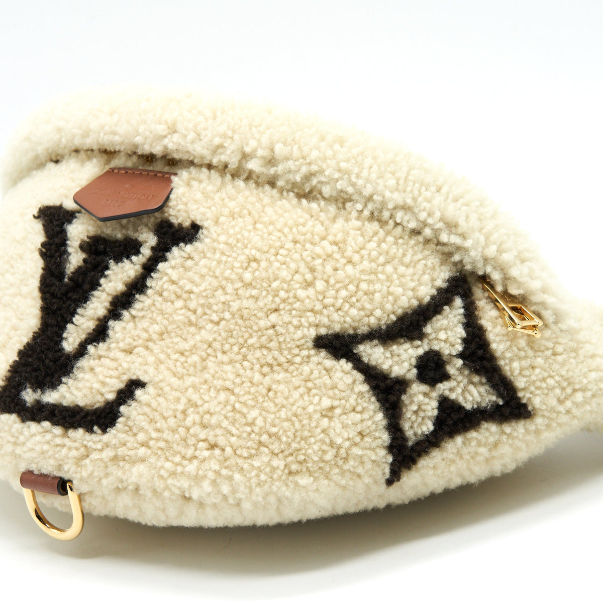 LOUIS VUITTON BUMBAG MONOGRAM TEDDY FLEECE BEIGE/BROWN