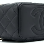 CHANEL 22B PEARL CRUSH LONG VANITY WITH CHAIN LAMBSKIN BLACK GHW (MICROCHIP)