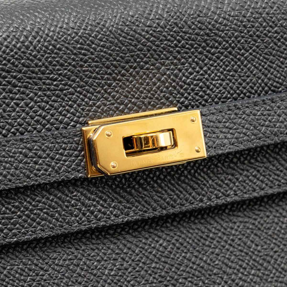 Hermes kelly to go epsom black GHW