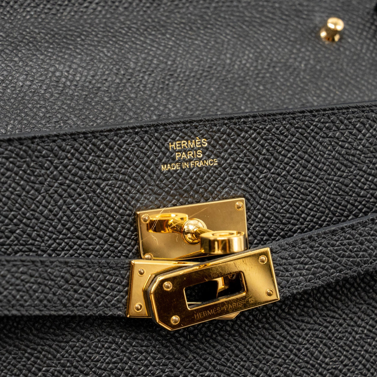Hermes kelly to go epsom black GHW