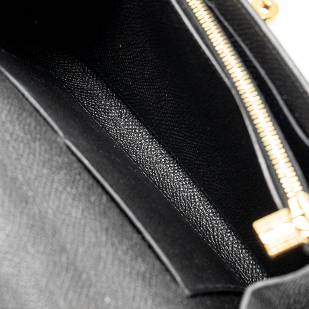 Hermes kelly to go epsom black GHW