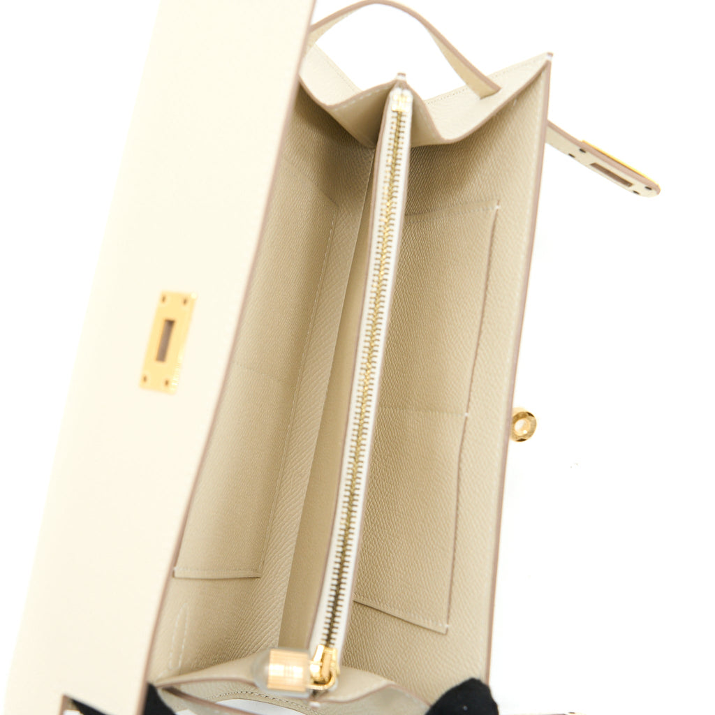 Hermes Kelly To Go Epsom Craie GHW