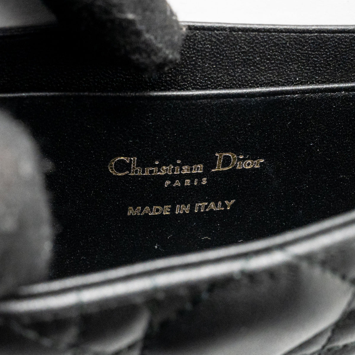 DIOR MY DIOR - DIOR TALK PHONE POUCH LAMBSKIN BLACK LGHW