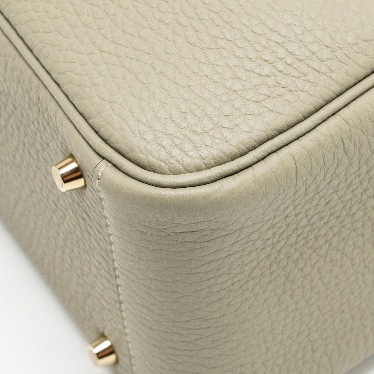 Hermes Mini Lindy Clemence Sauge GHW