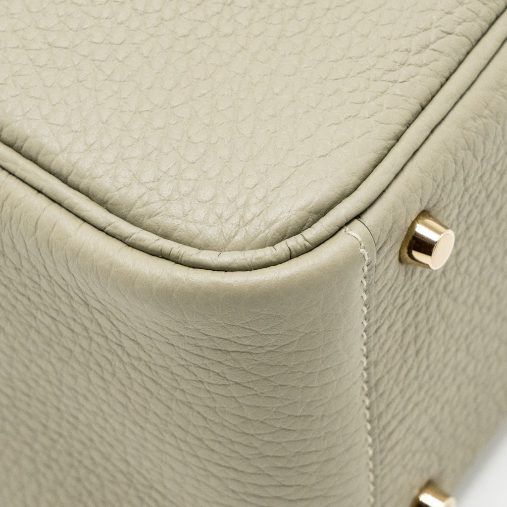 Hermes Mini Lindy Clemence Sauge GHW