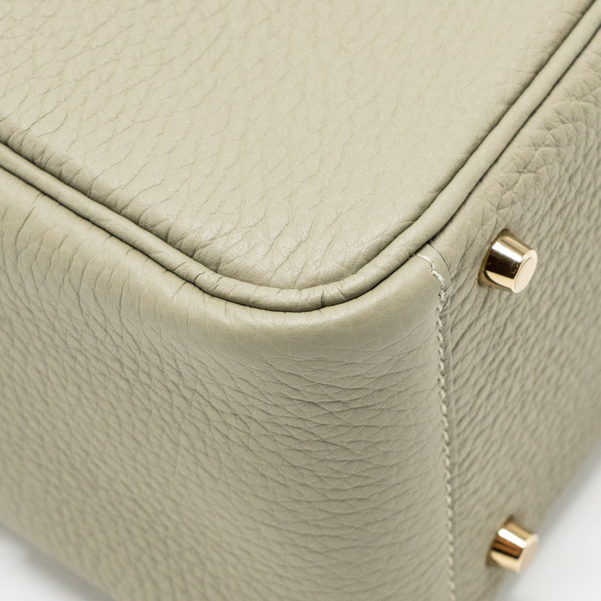 Hermes Mini Lindy Clemence Sauge GHW