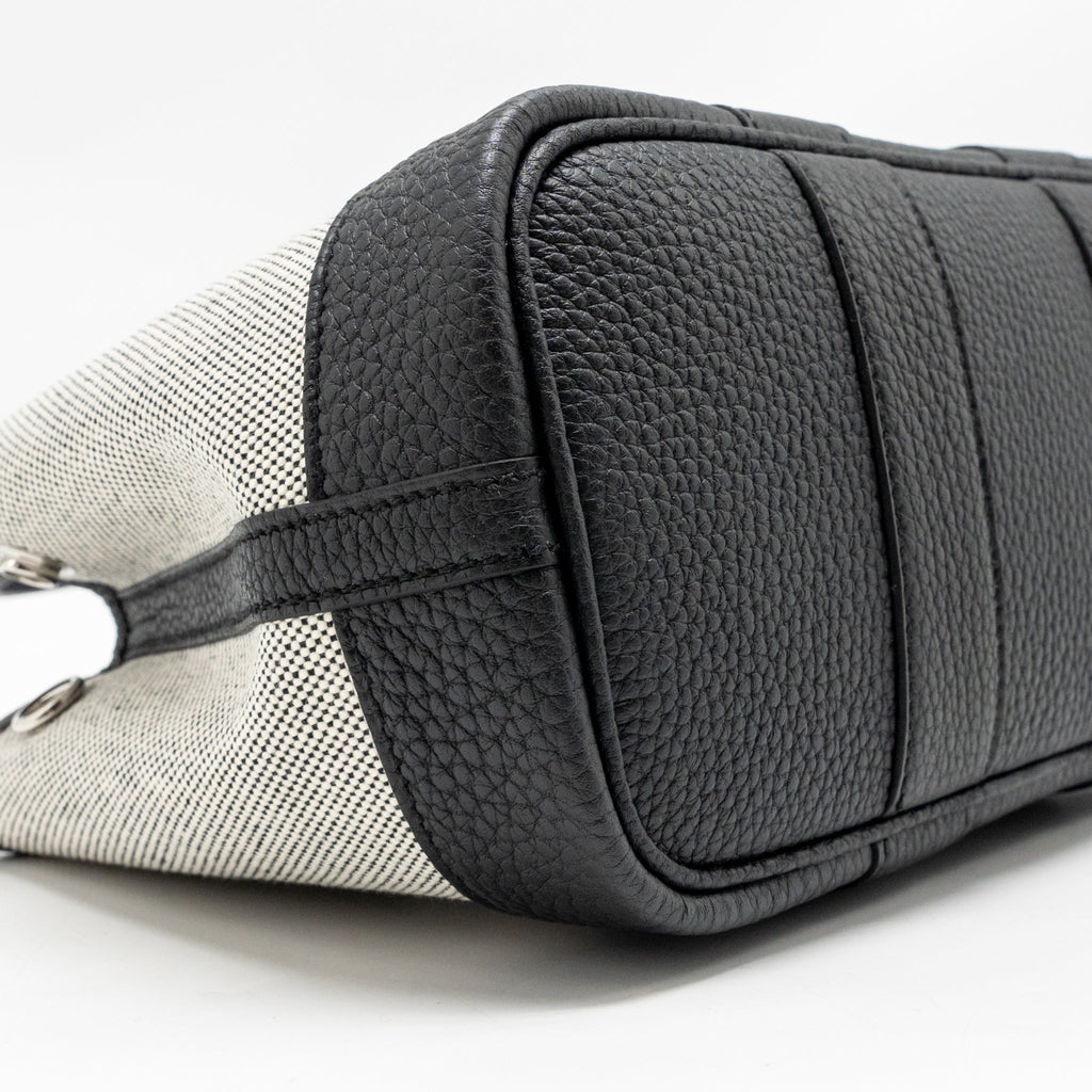 Hermes Neo Garden Party 23 Canvas/Negonda Ecru-Noir/Noir SHW