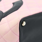 CHANEL VINTAGE CAMNON TOTE PINK/BLACK SHW