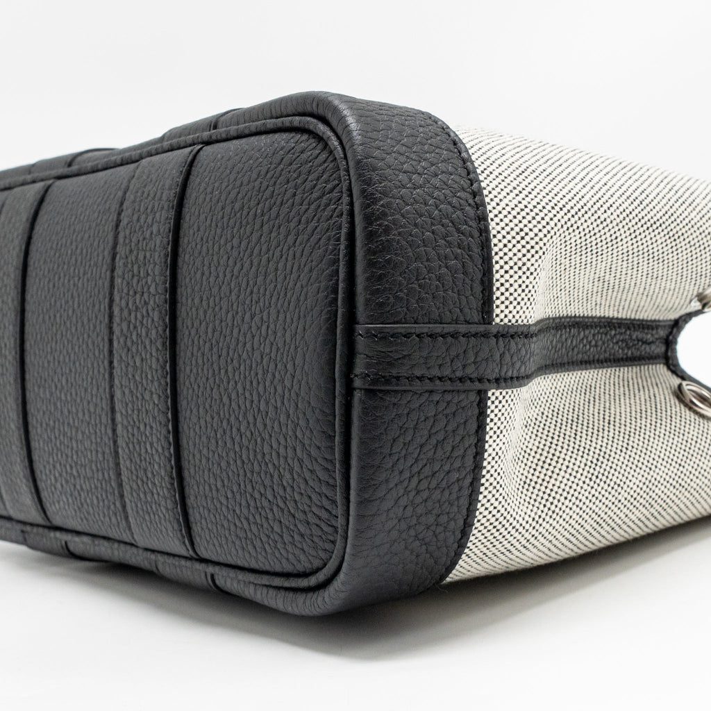 Hermes Neo Garden Party 23 Canvas/Negonda Ecru-Noir/Noir SHW