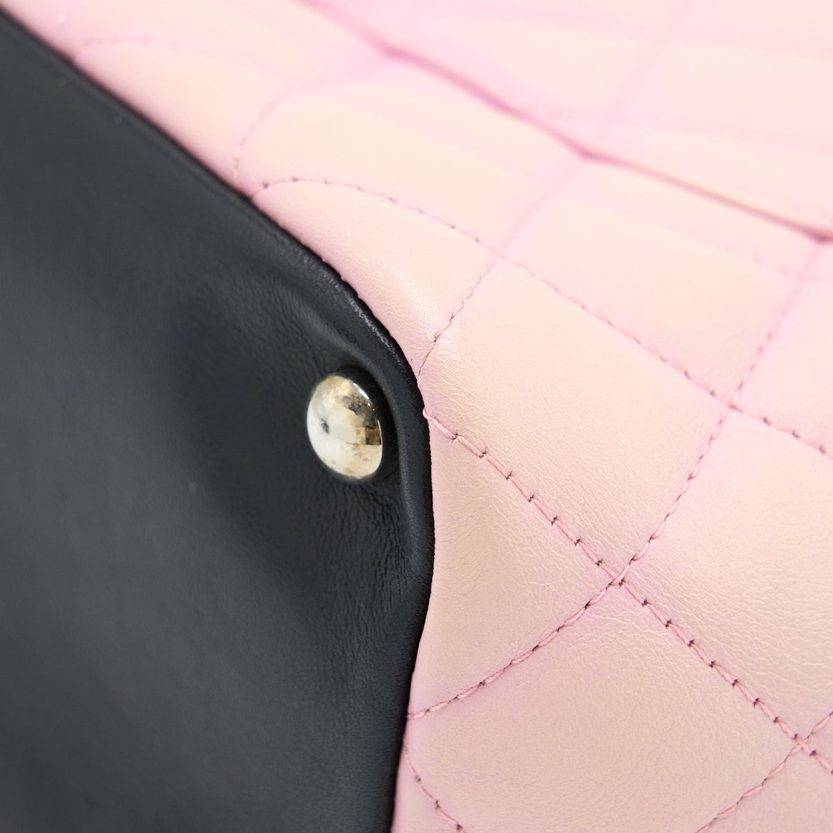 CHANEL VINTAGE CAMNON TOTE PINK/BLACK SHW