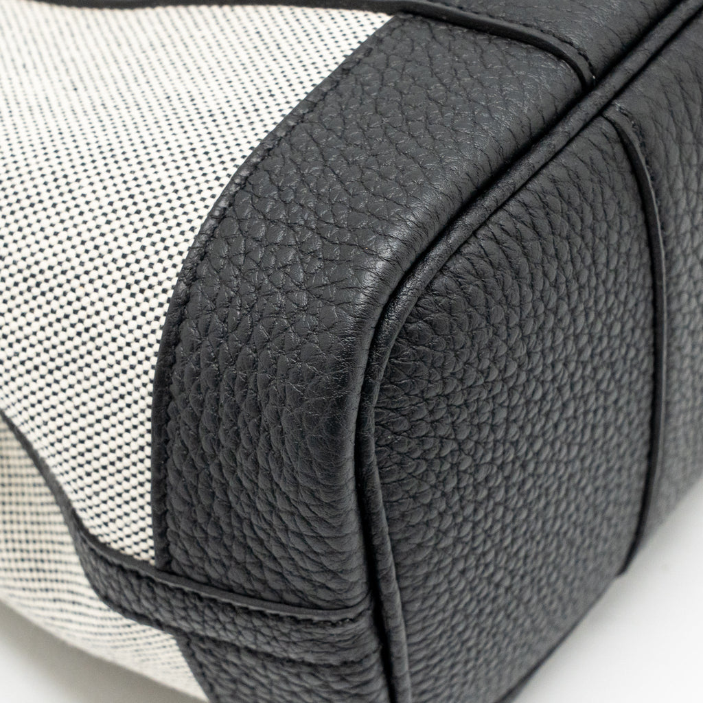 Hermes Neo Garden Party 23 Canvas/Negonda Ecru-Noir/Noir SHW