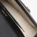 GUCCI HORSEBIT 1955 SMALL SHOULDER BAG CALFSKIN BLACK GHW