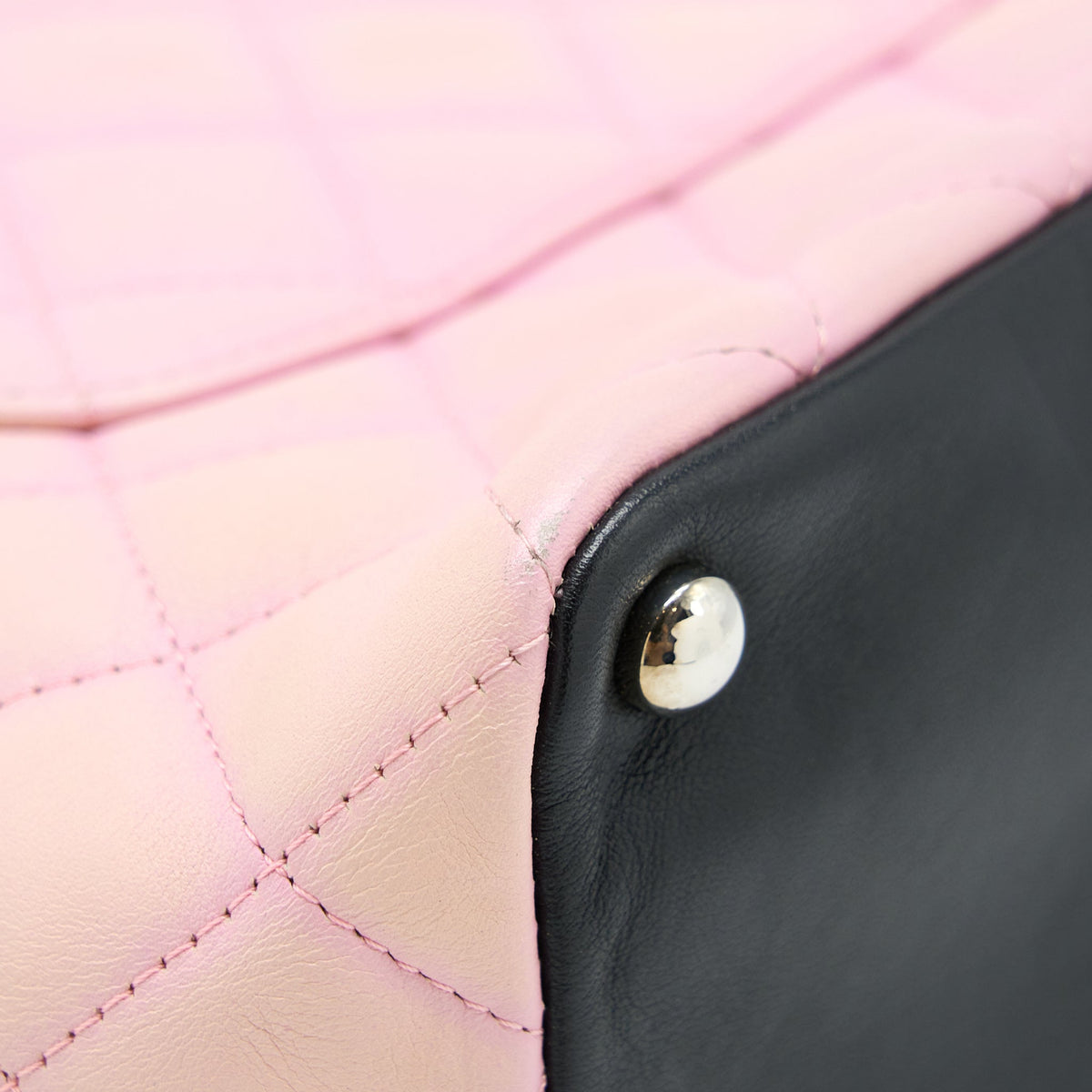 CHANEL VINTAGE CAMNON TOTE PINK/BLACK SHW