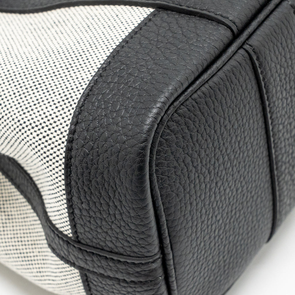Hermes Neo Garden Party 23 Canvas/Negonda Ecru-Noir/Noir SHW